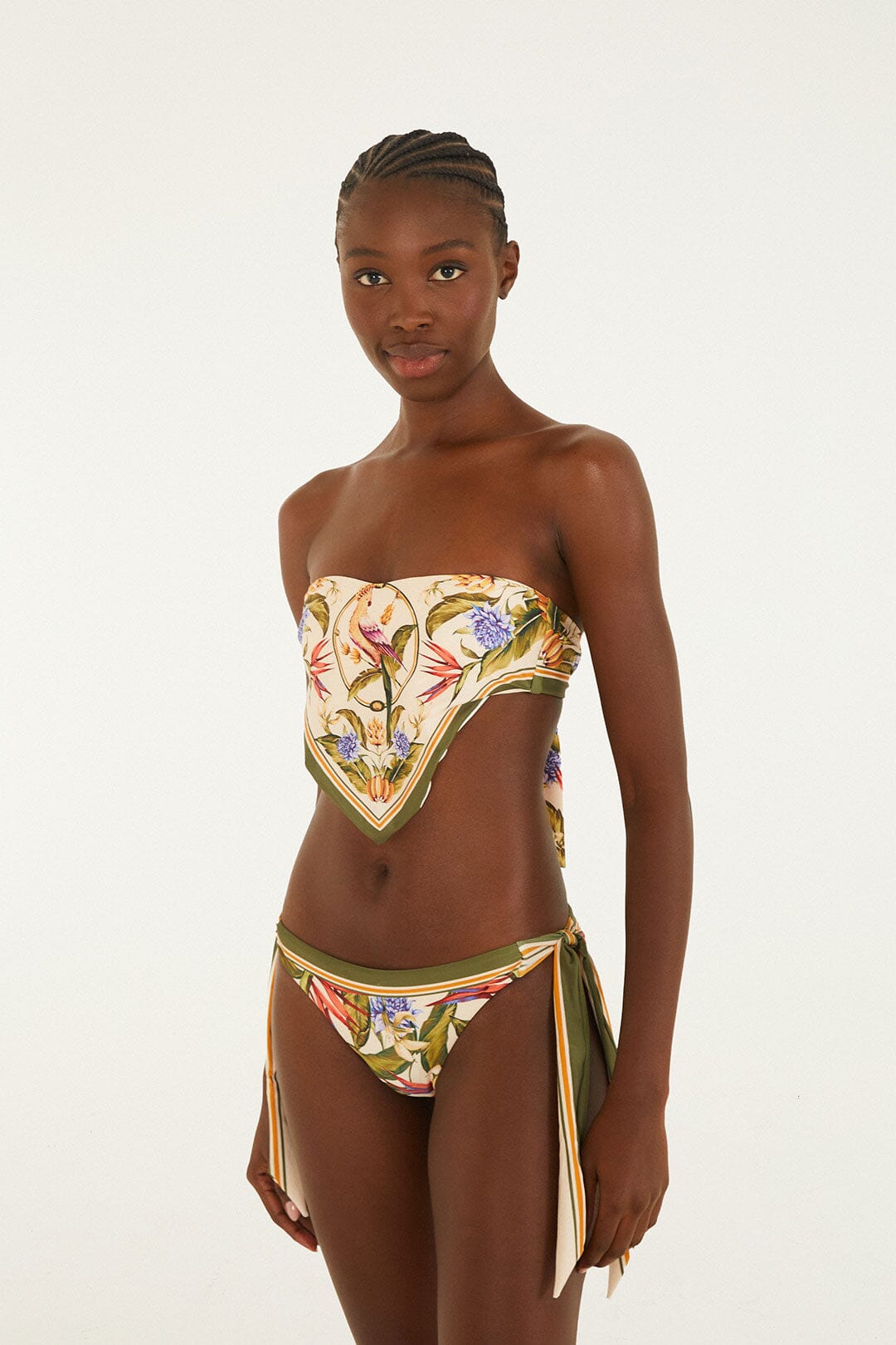 Light Blush Strelitzia Bow Bikini Bottom