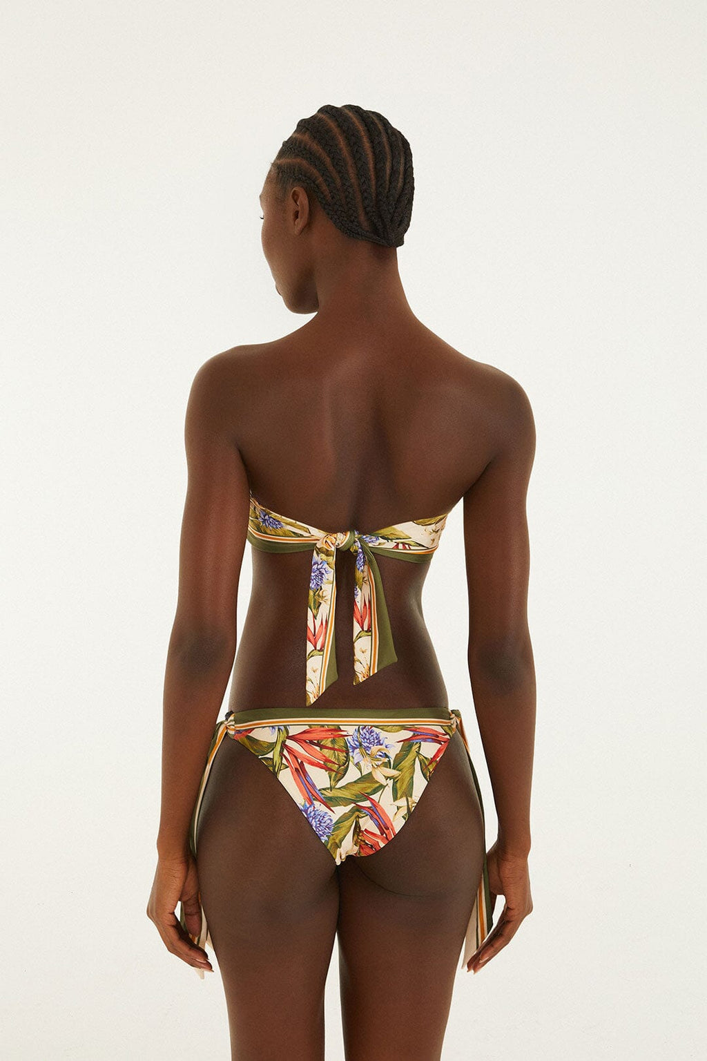 Light Blush Strelitzia Bow Bikini Bottom