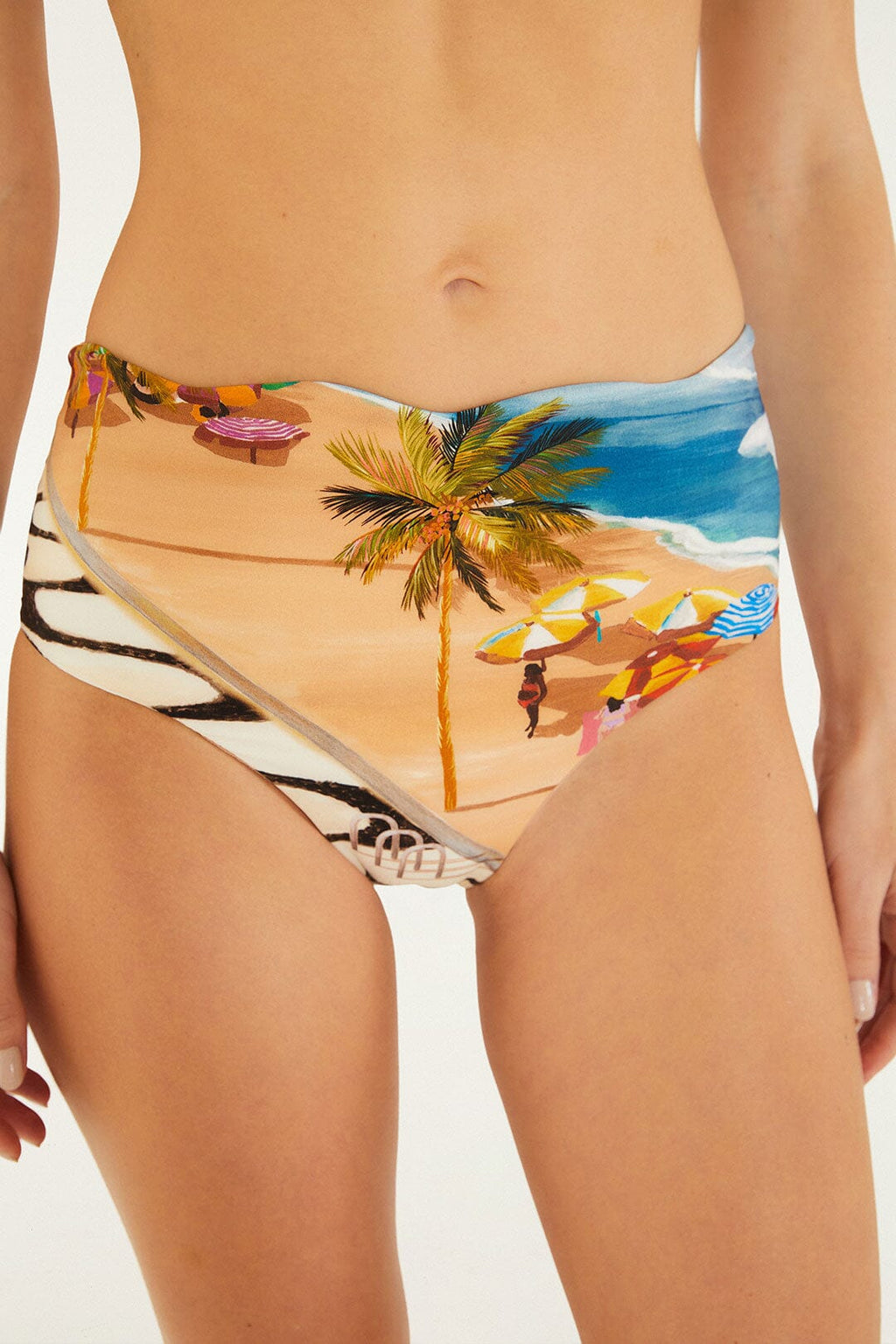 Multicolor Copacabana Beach Hot Pants Bikini Bottom