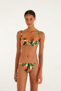 Golden Yellow Anthurium Basic Bikini Bottom
