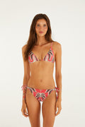 Red Ainika Garden Side Tie Bikini Bottom