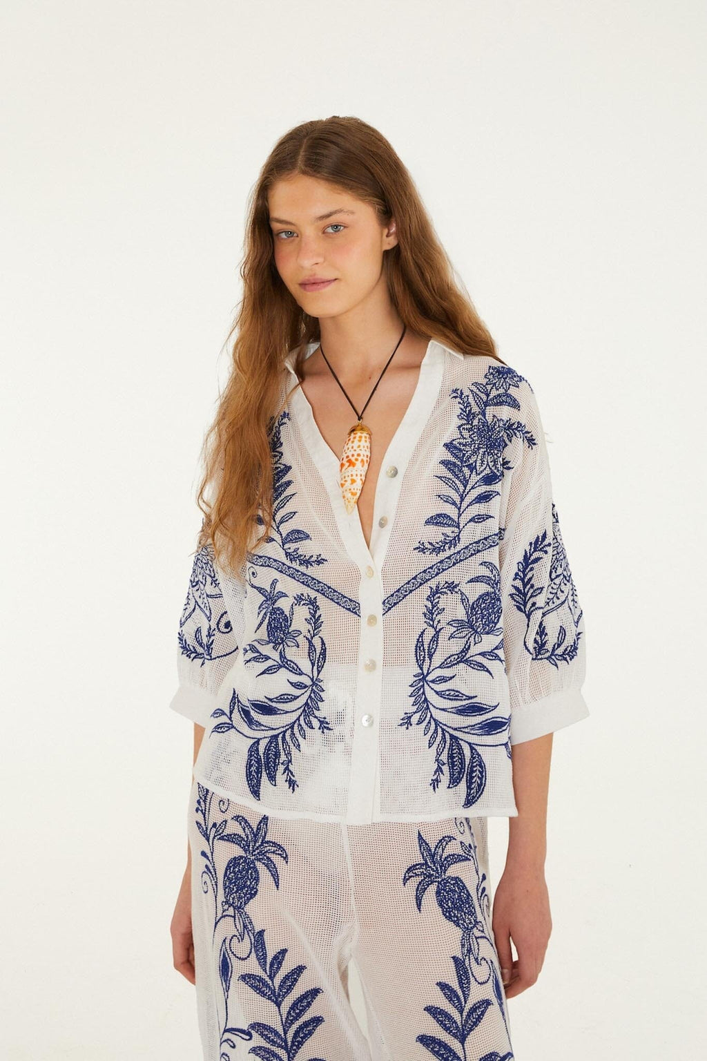 Off-White Nina Embroidery Blouse