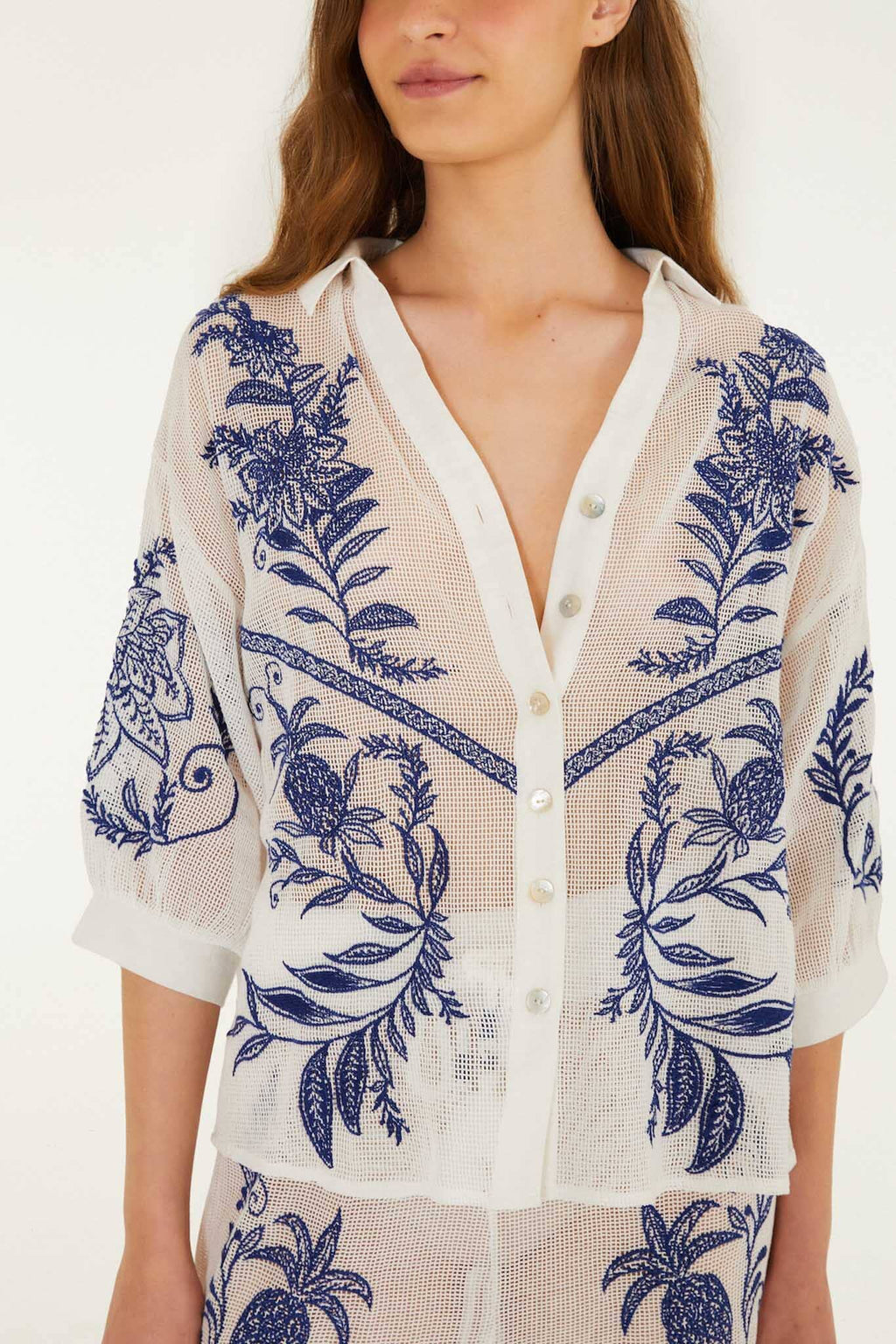 Off-White Nina Embroidery Blouse