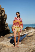 Soft Yellow Arabesc Shorts