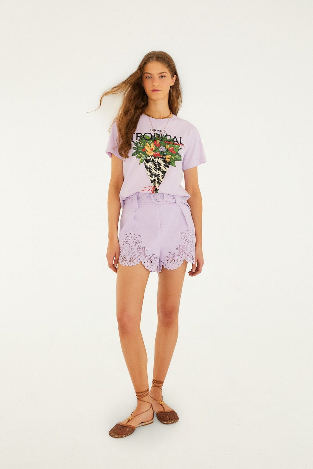 Lilac Tropical Bouquet  T-Shirt