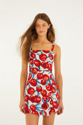 Cherry Blossom Sleeveless Mini Dress