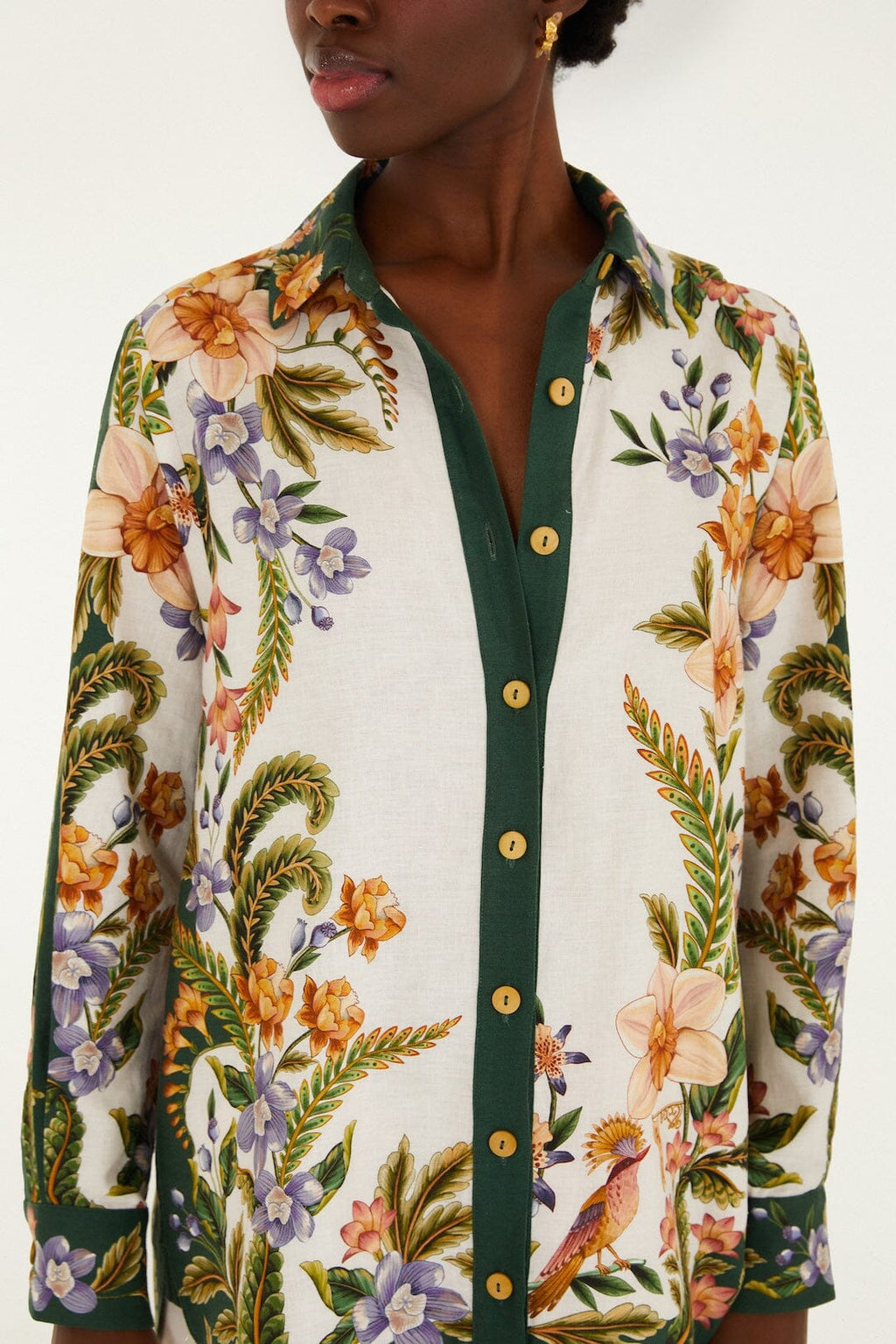Sand Nature Collared Buttoned Shirt