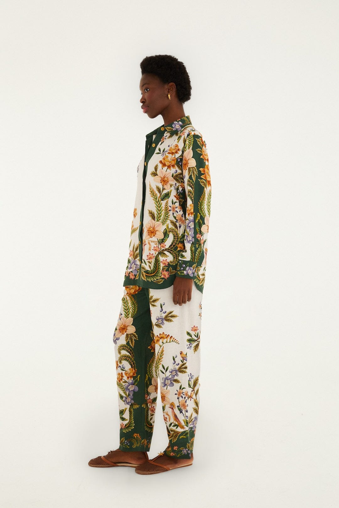 Sand Nature Collared Buttoned Shirt