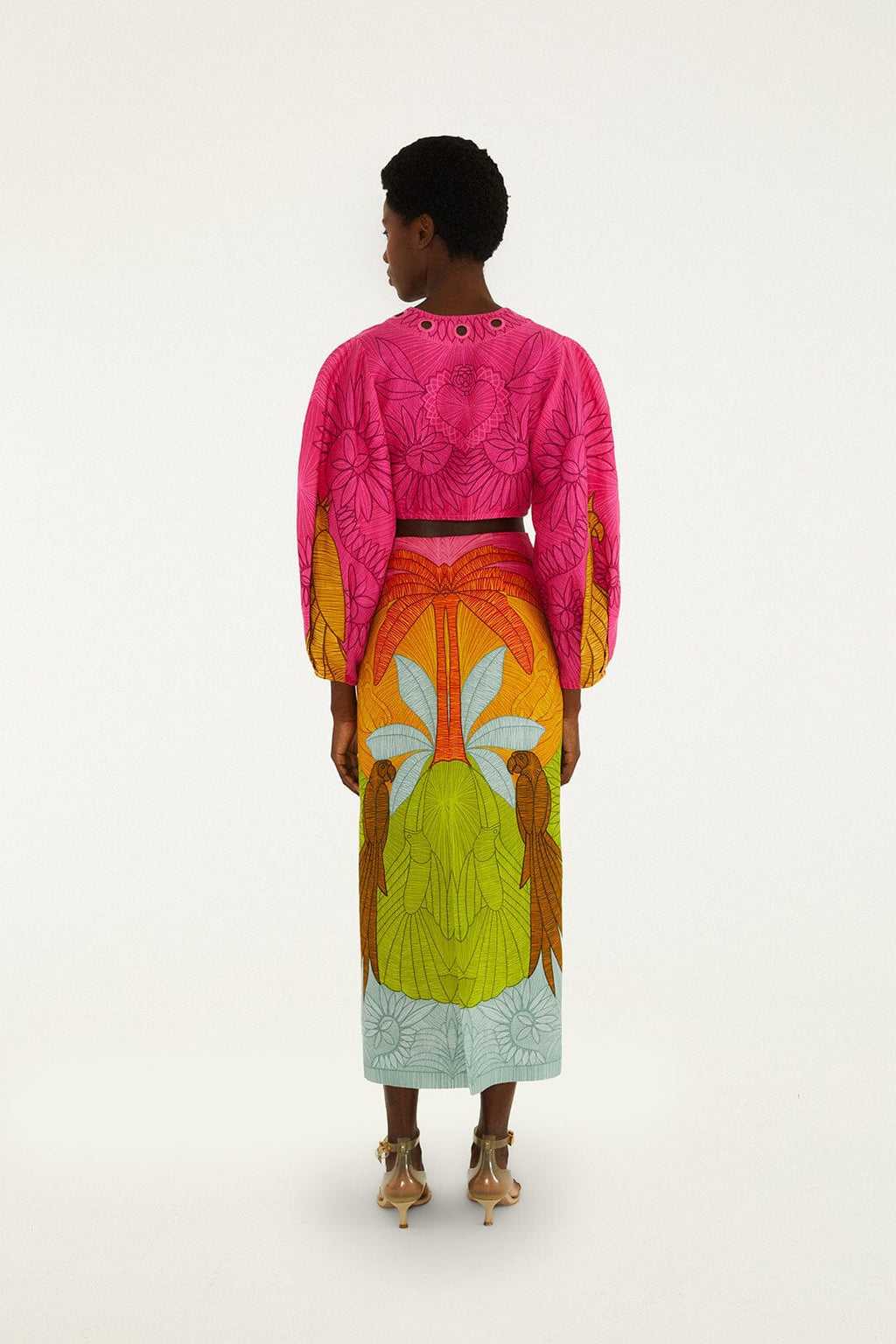Multicolor Usiacuri Midi Skirt