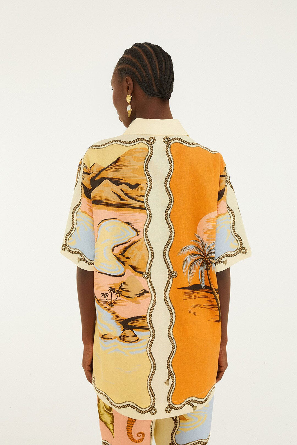 Multicolor Rio Souvenir Mixed Scarf Shirt