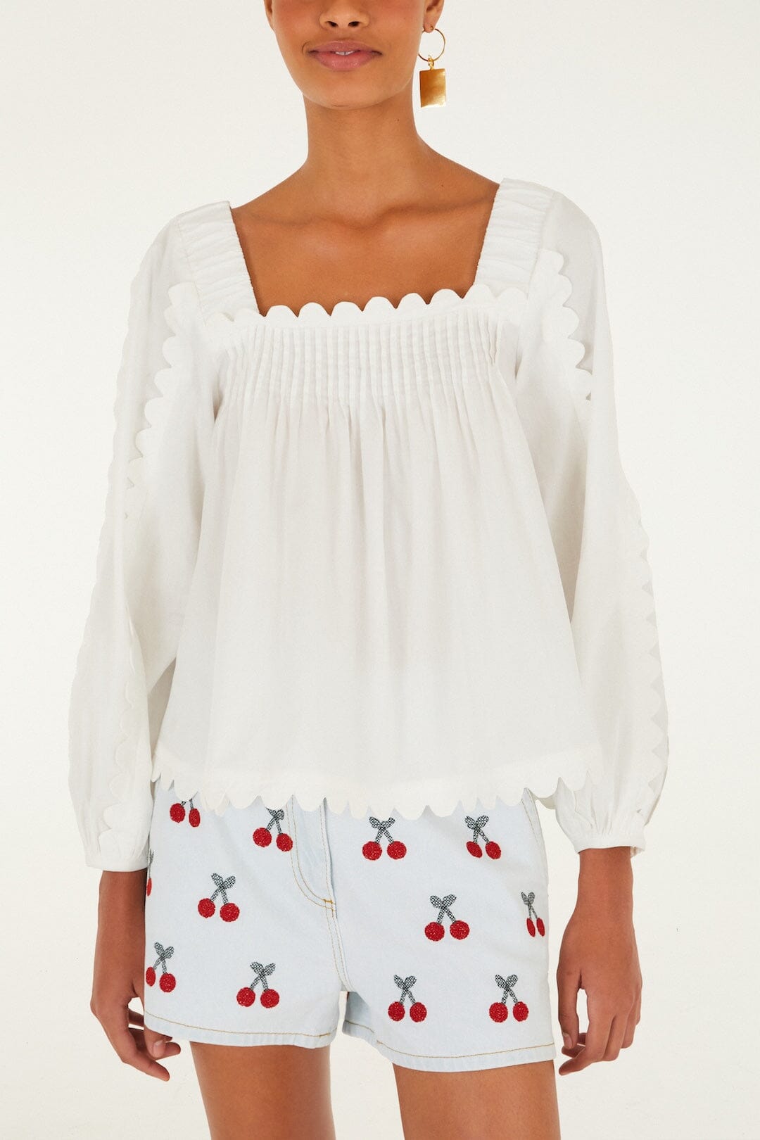 Off-White Long Sleeve Blouse