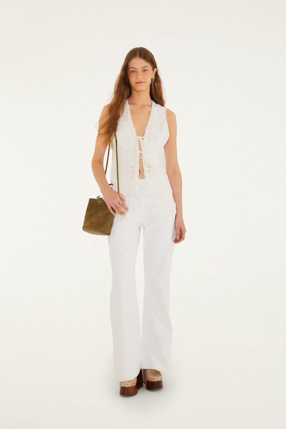 Off-White Embroidered Blouse