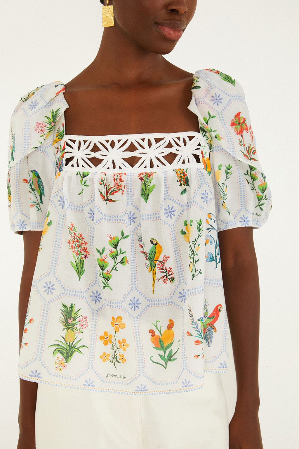 Off-White Tropical Porcelain Blouse