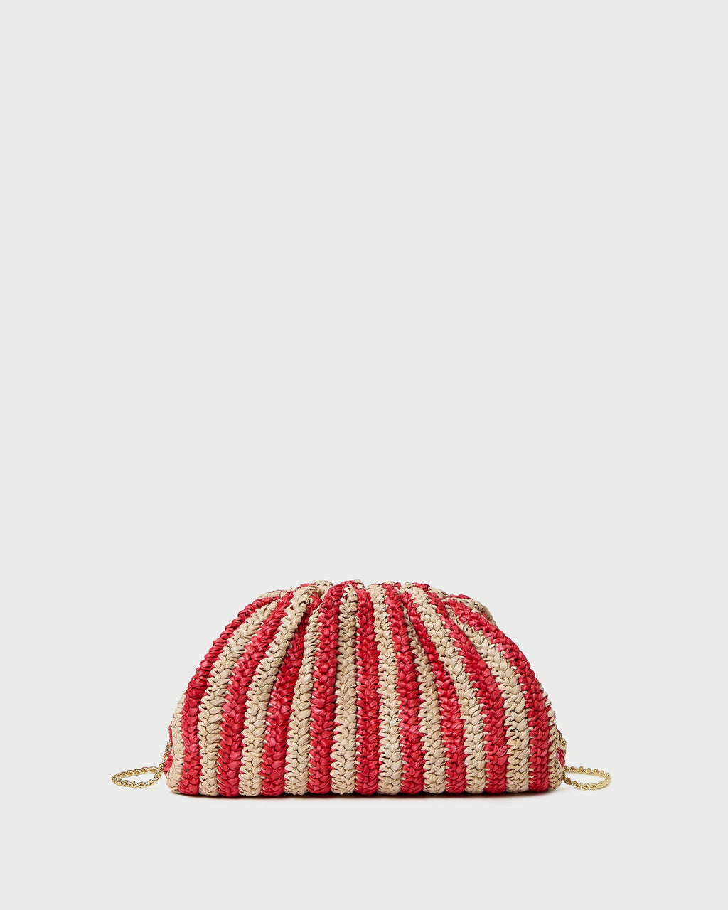 Bailey Red/Natural Crochet Clutch