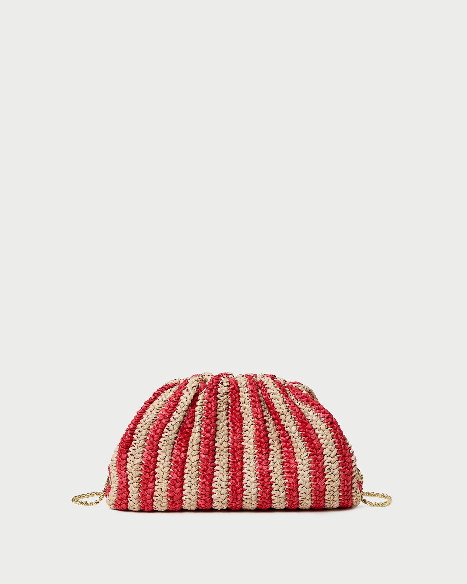 Bailey Red/Natural Crochet Clutch