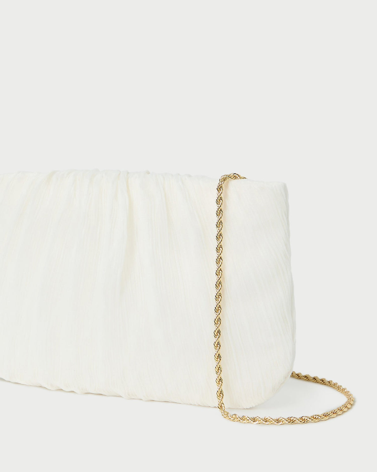 Brit Pearl Flat Pleated Clutch