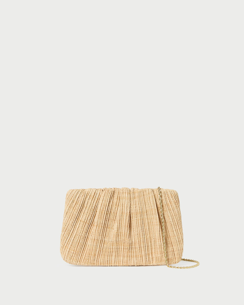 Brit Natural Flat Pleated Clutch