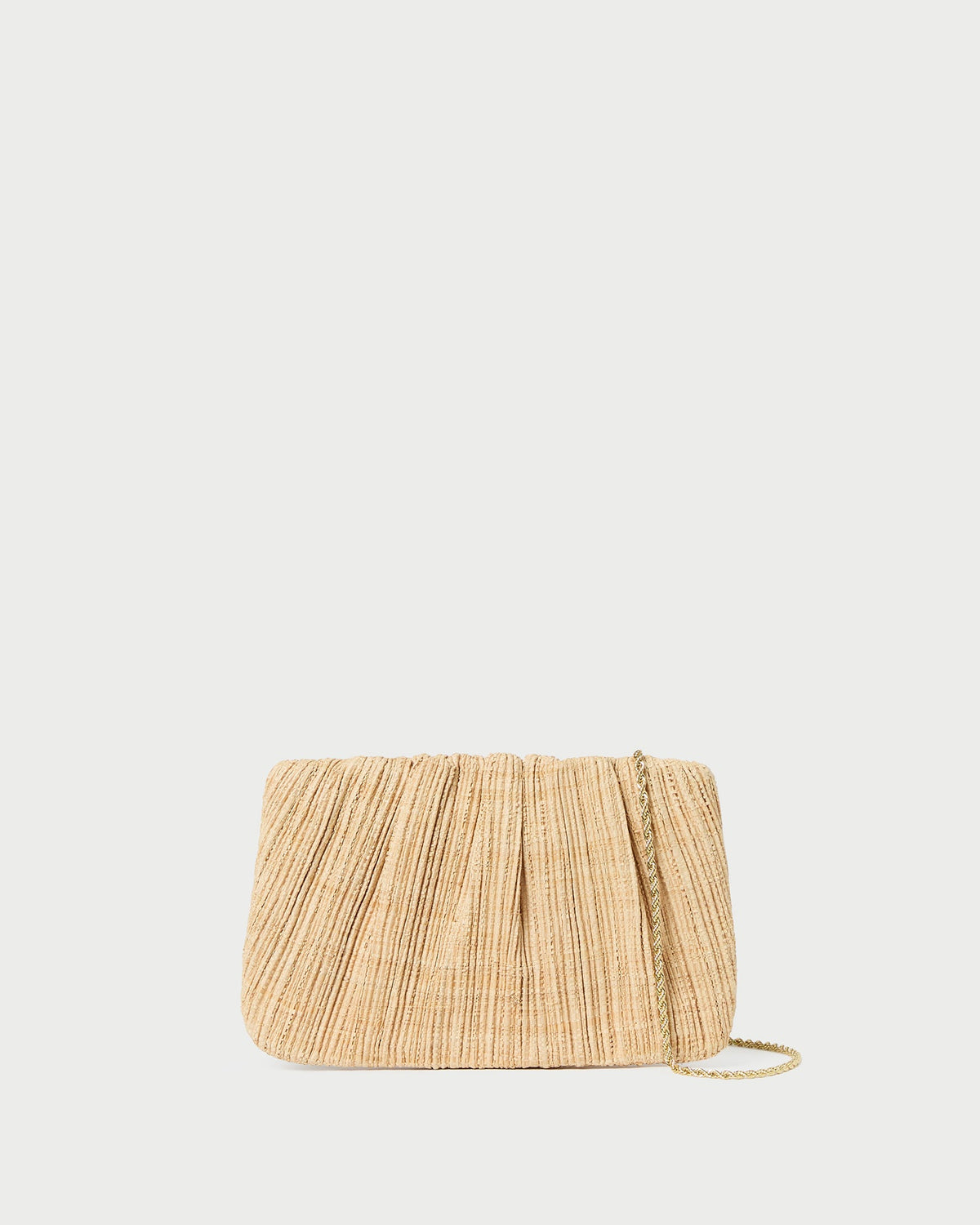 Brit Natural Flat Pleated Clutch