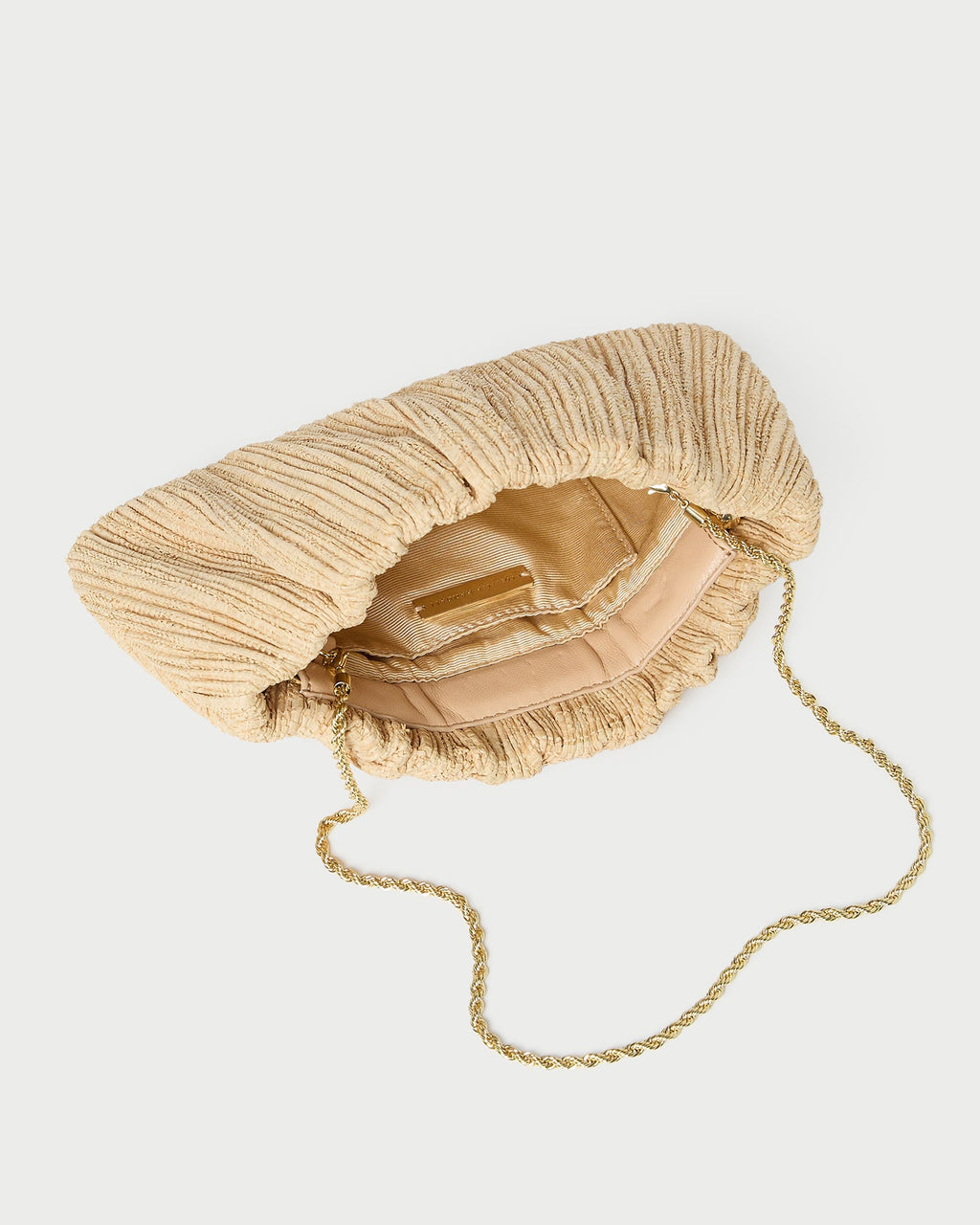 Brit Natural Flat Pleated Clutch
