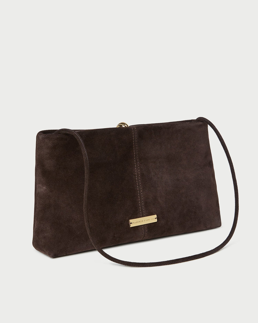 Corrine Brown Suede Gathered Clutch
