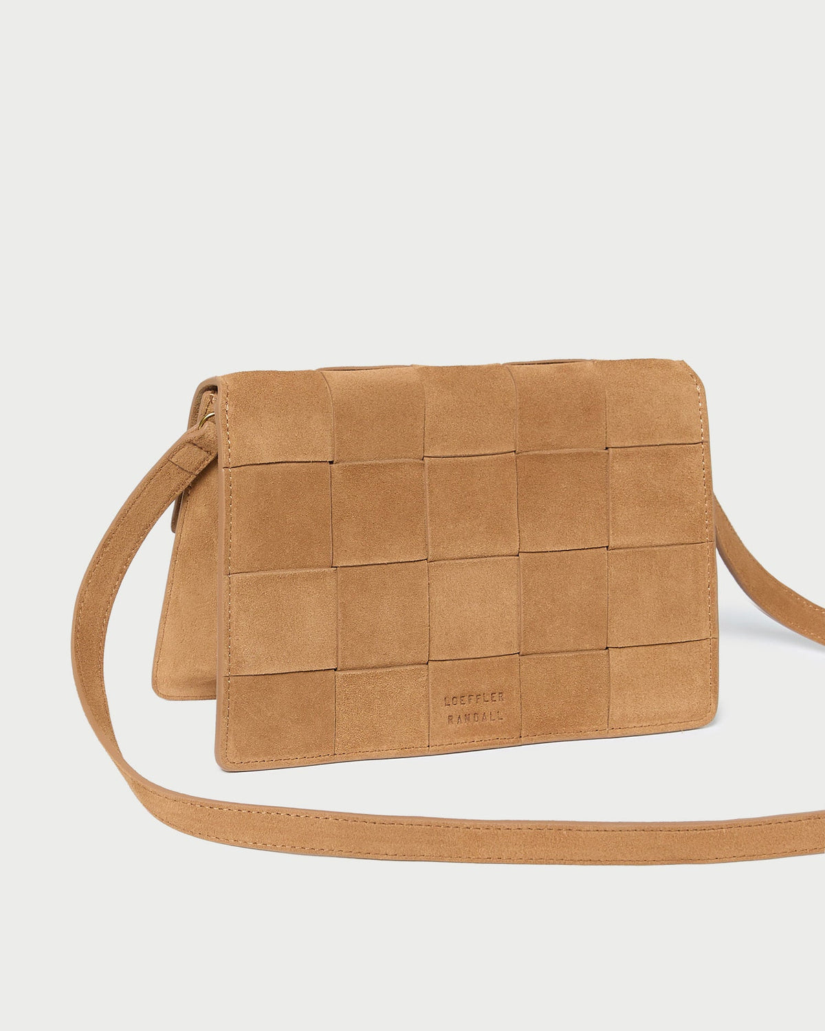 Delphine Toffee Suede Shoulder Bag