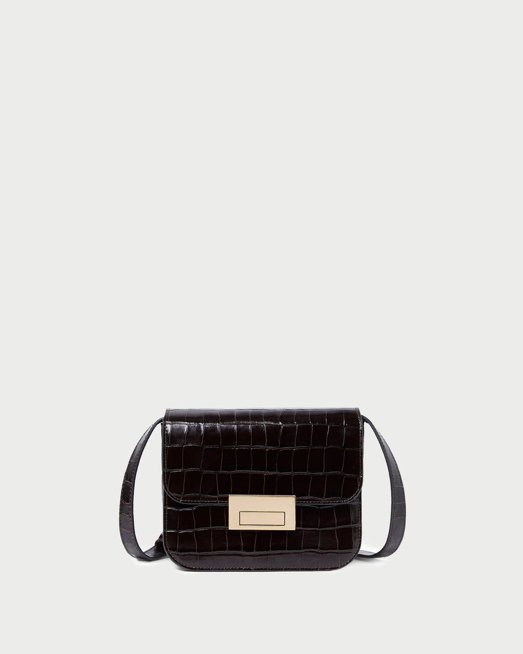 Desi Crocodile Leather Crossbody