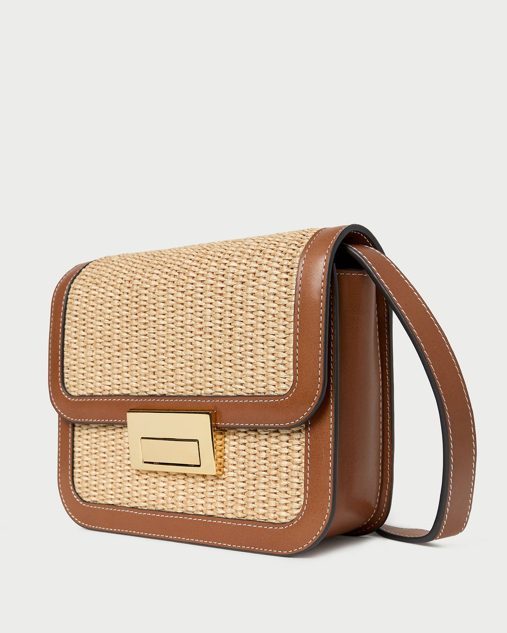 Desi Natural/Cacao Straw Crossbody