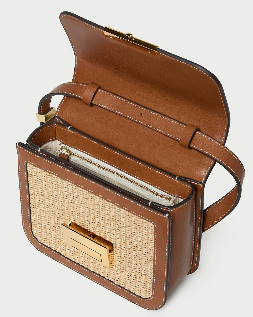 Desi Natural/Cacao Straw Crossbody