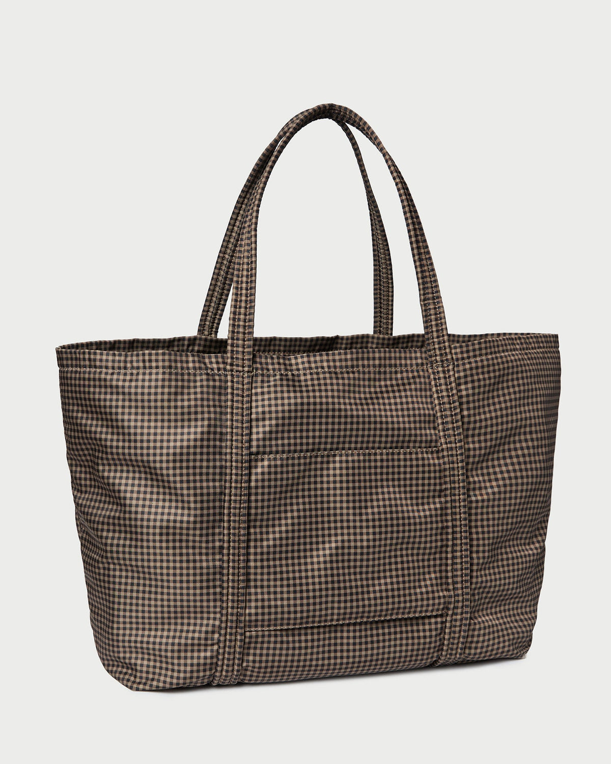 Dina Brown/Black Check Travel Tote