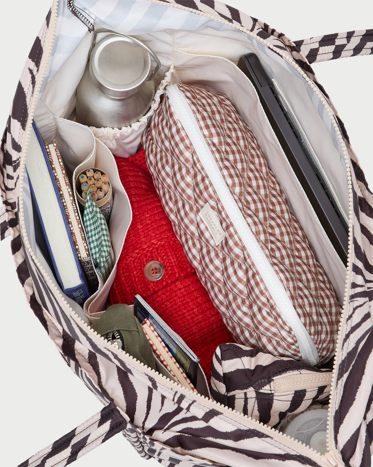 Dina Zebra Travel Tote