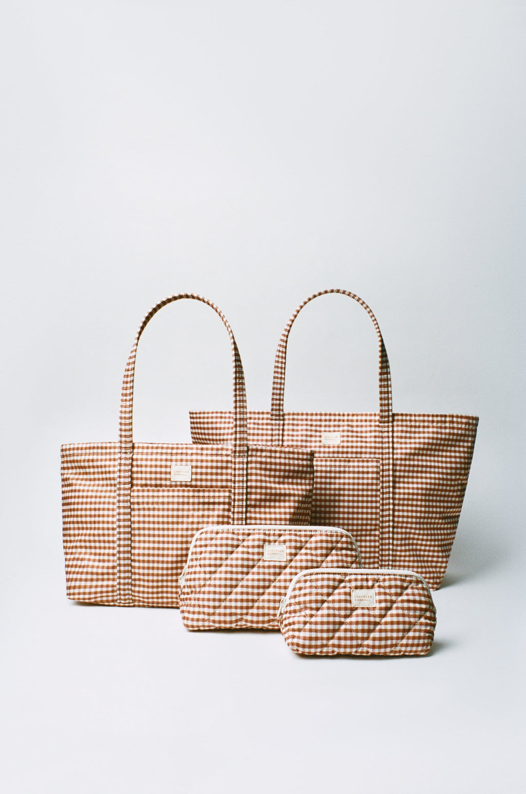 Mira Brown Gingham Everyday Tote