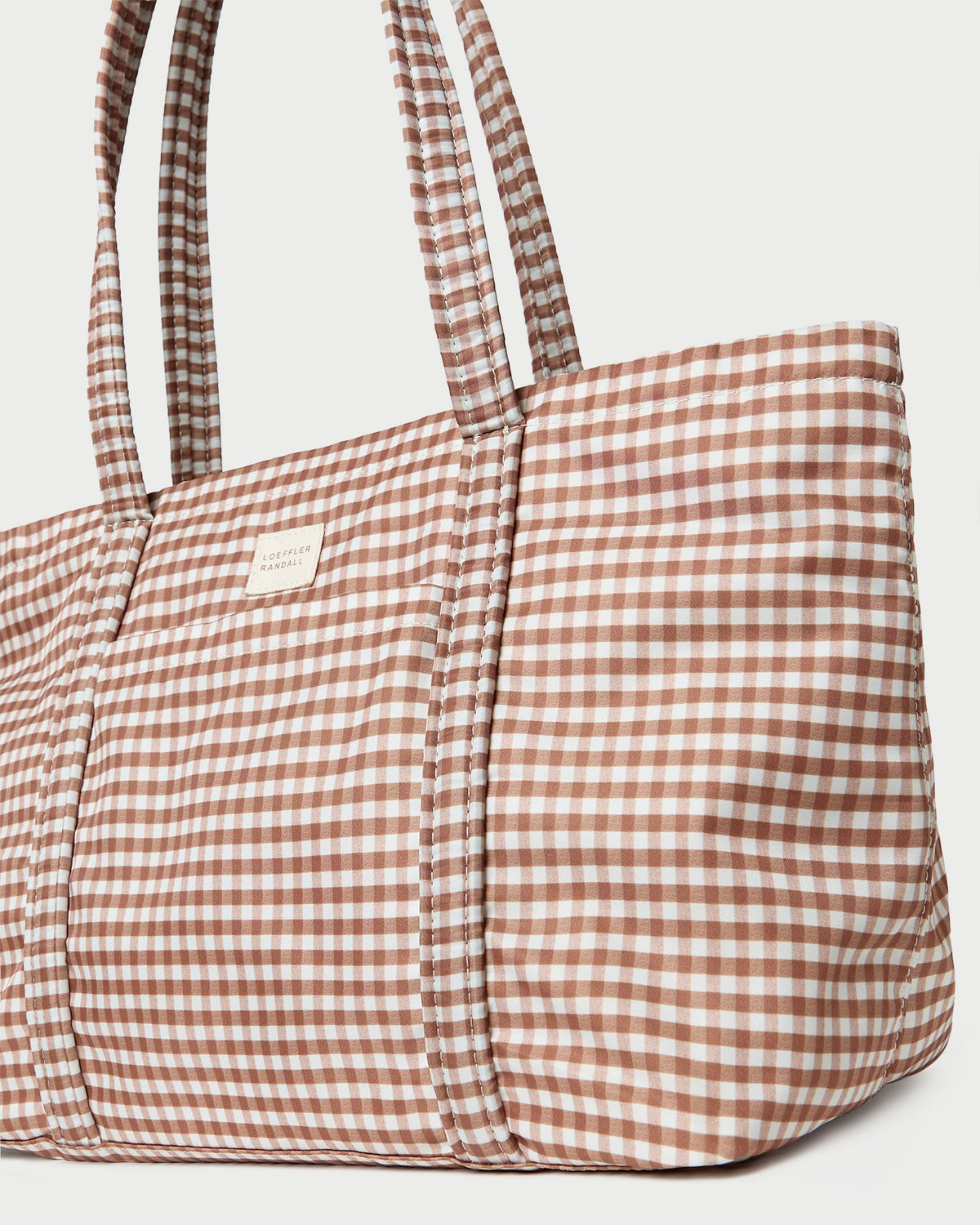 Mira Brown Gingham Everyday Tote