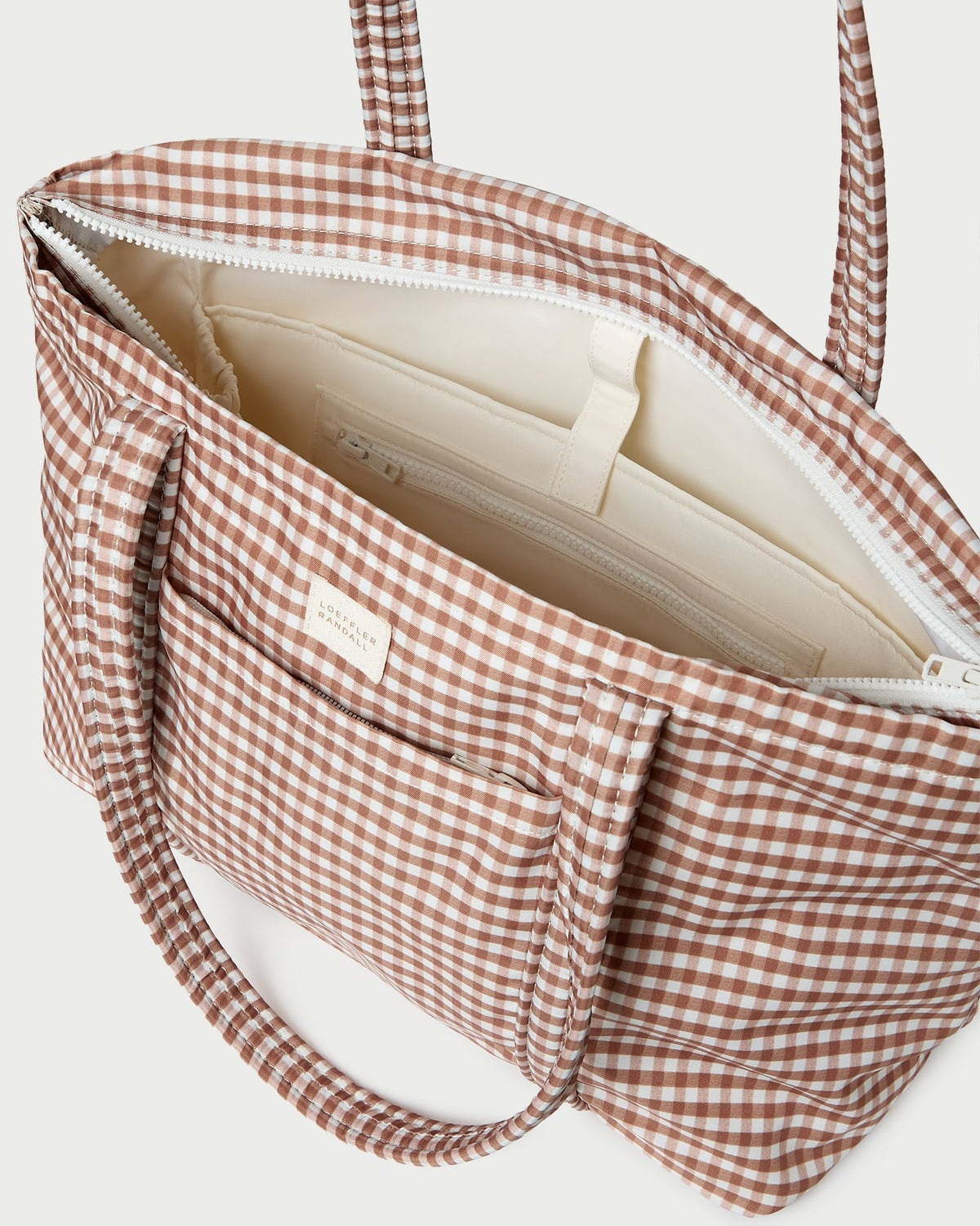 Mira Brown Gingham Everyday Tote