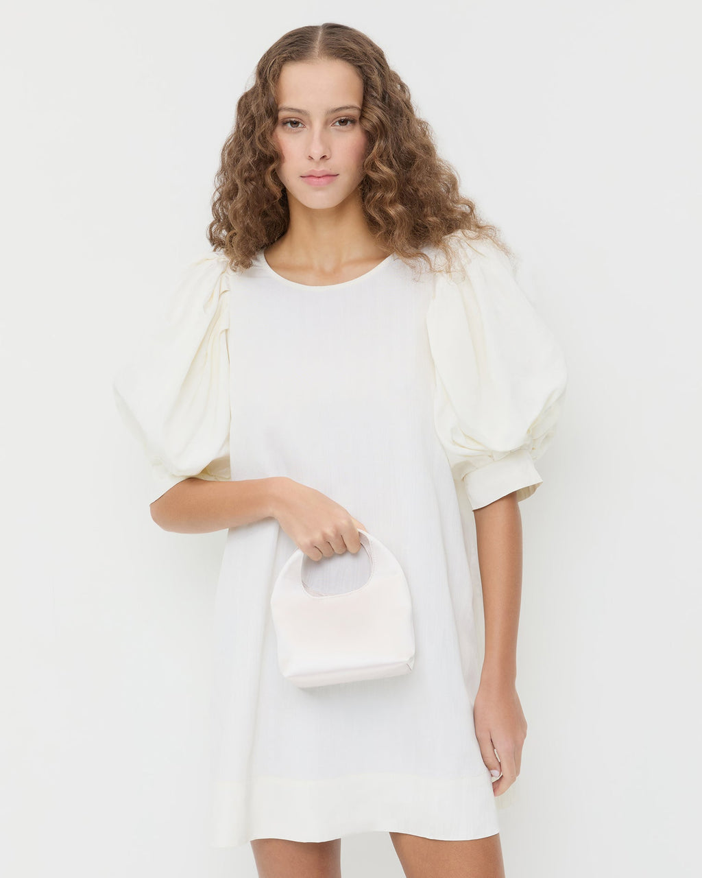 Kenzie Cream Satin Mini Bag