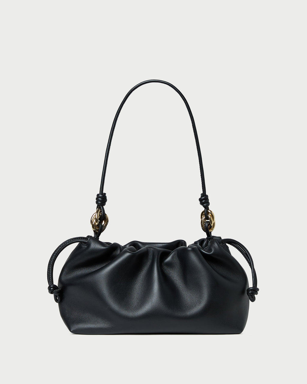 Kiri Black Leather Shoulder Bag