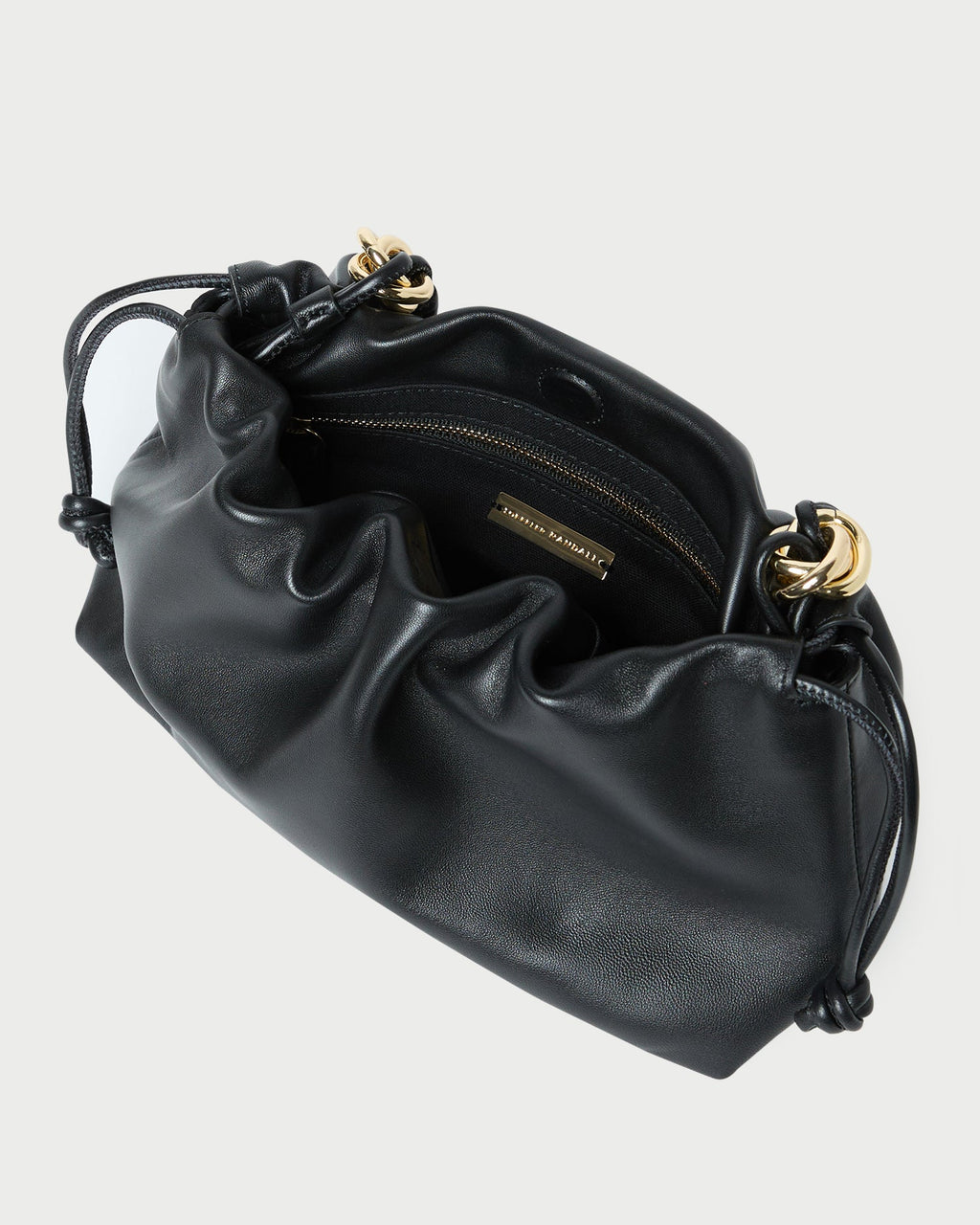 Kiri Black Leather Shoulder Bag