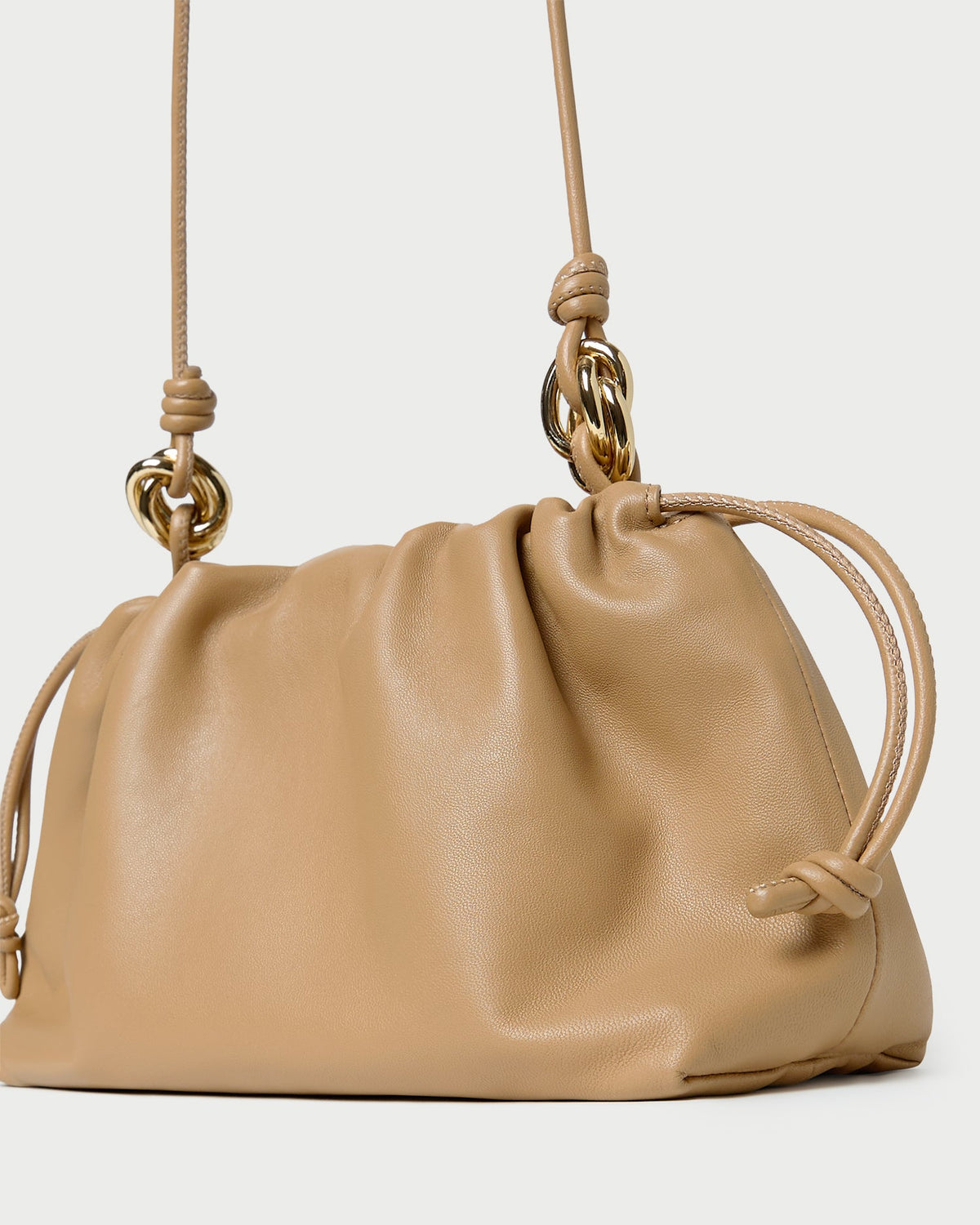 Kiri Khaki Leather Shoulder Bag