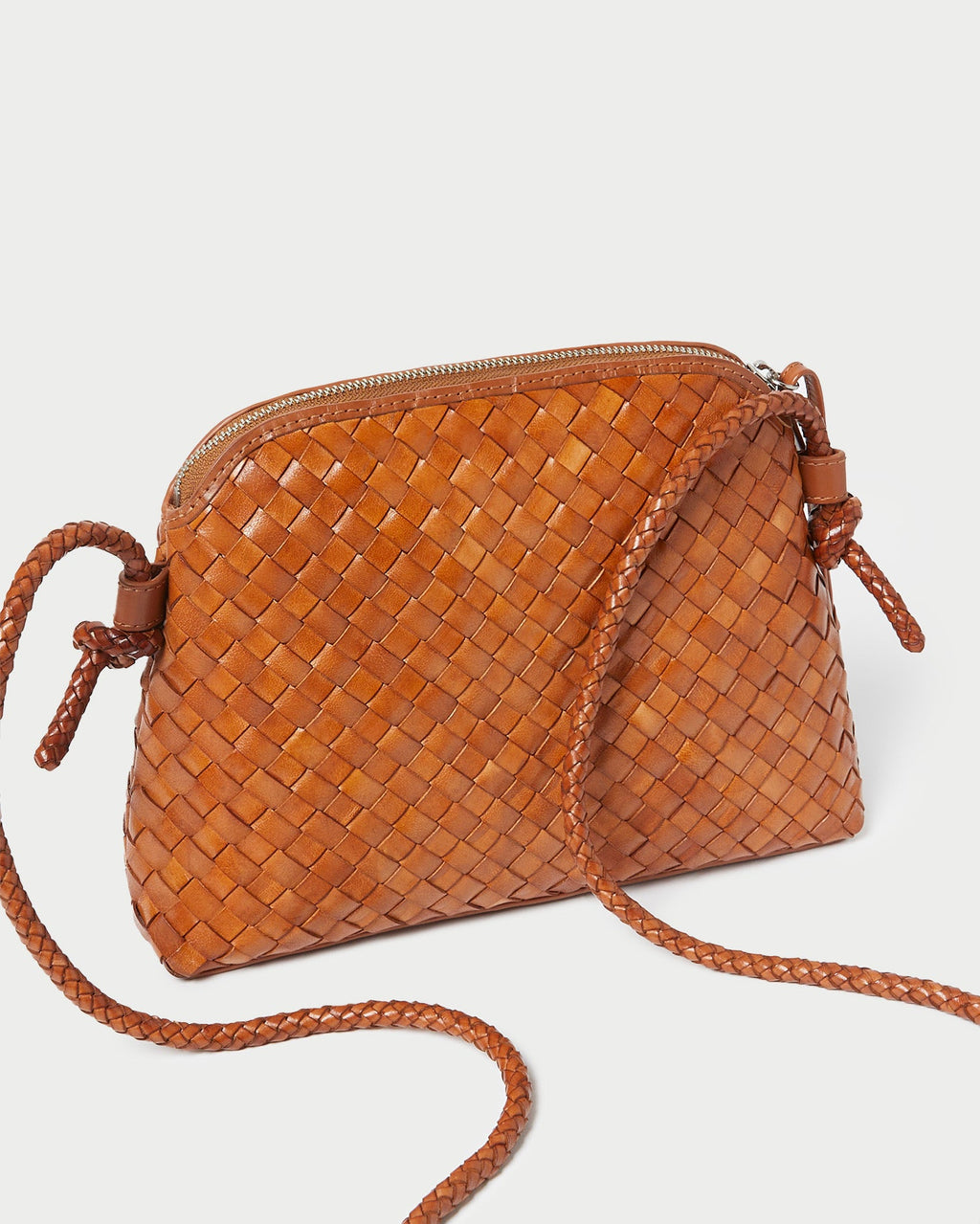 Mallory Timber Woven Leather Crossbody