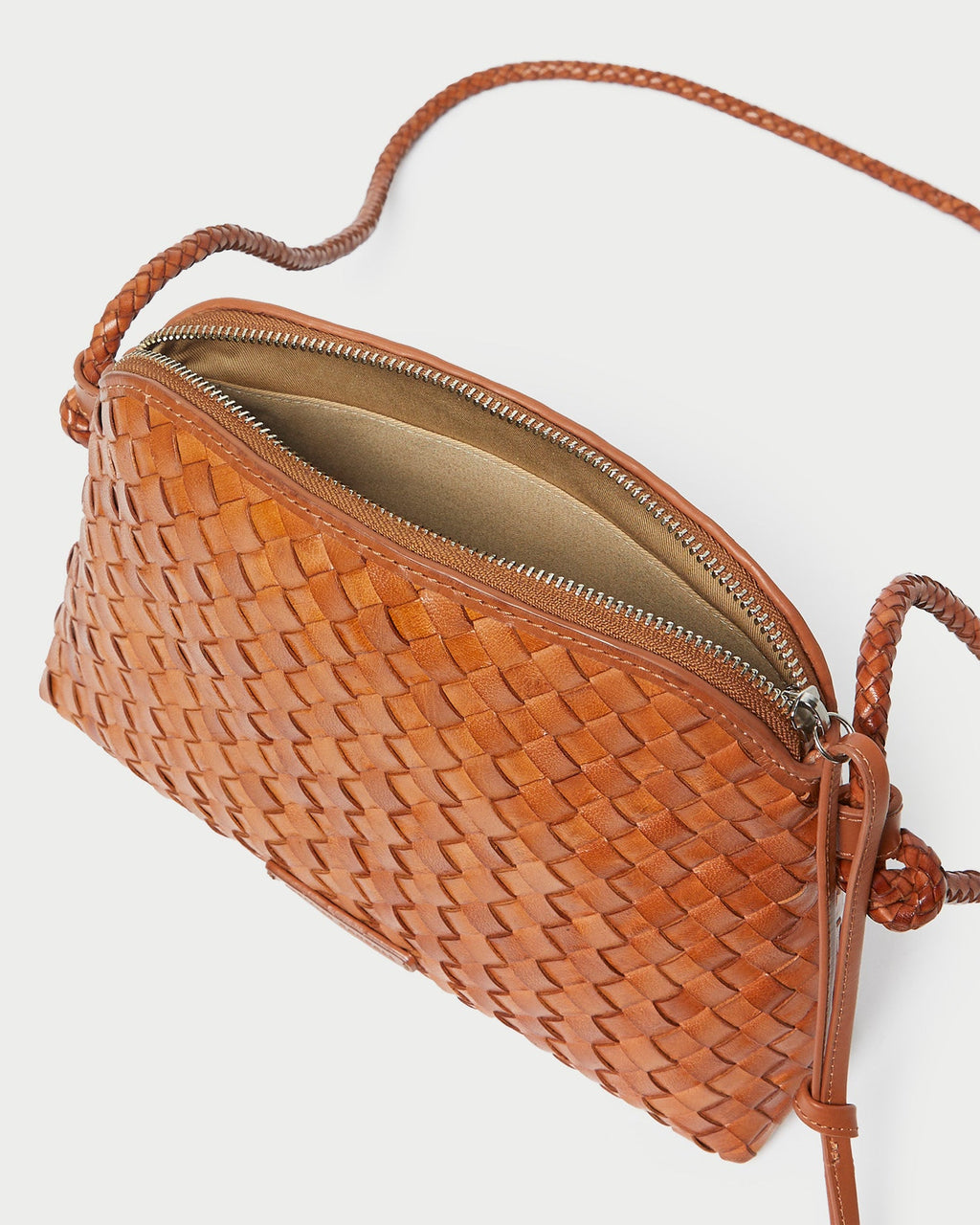 Mallory Timber Woven Leather Crossbody