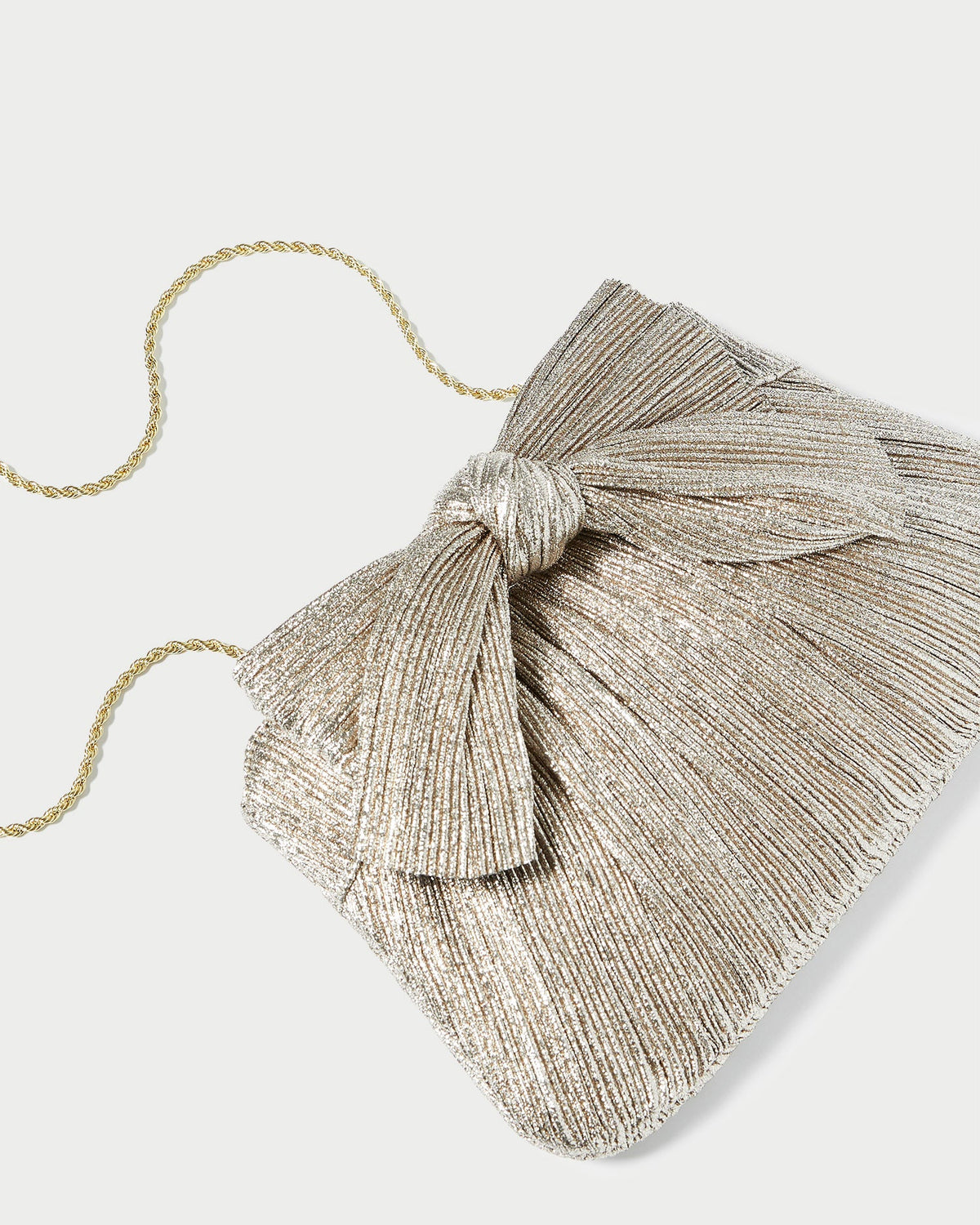 Rayne Champagne Bow Clutch