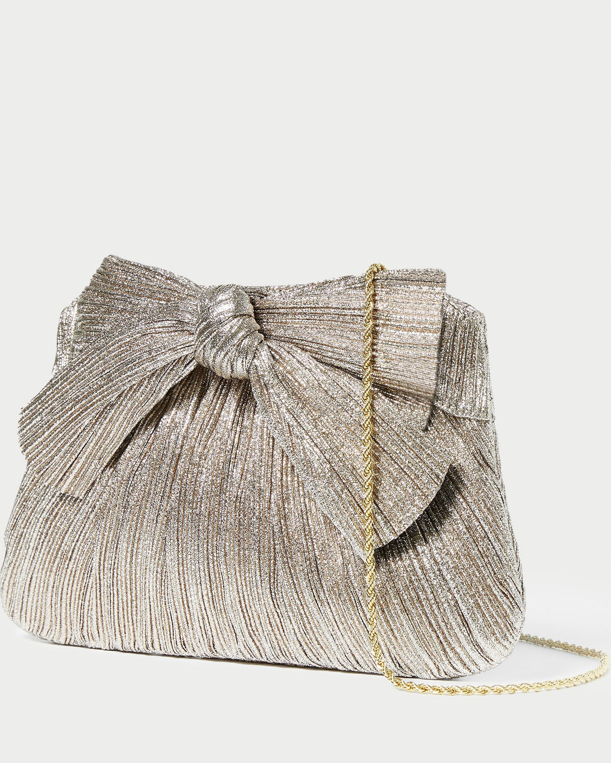 Rayne Champagne Bow Clutch