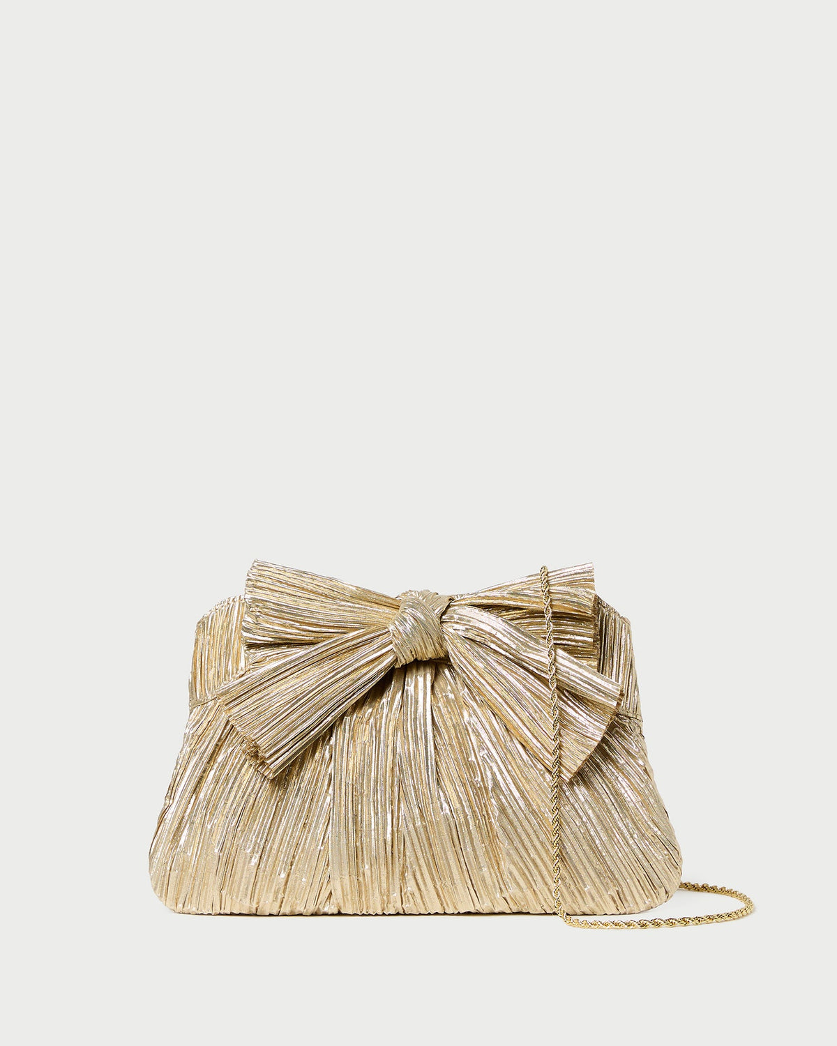 Rayne Gold Bow Clutch