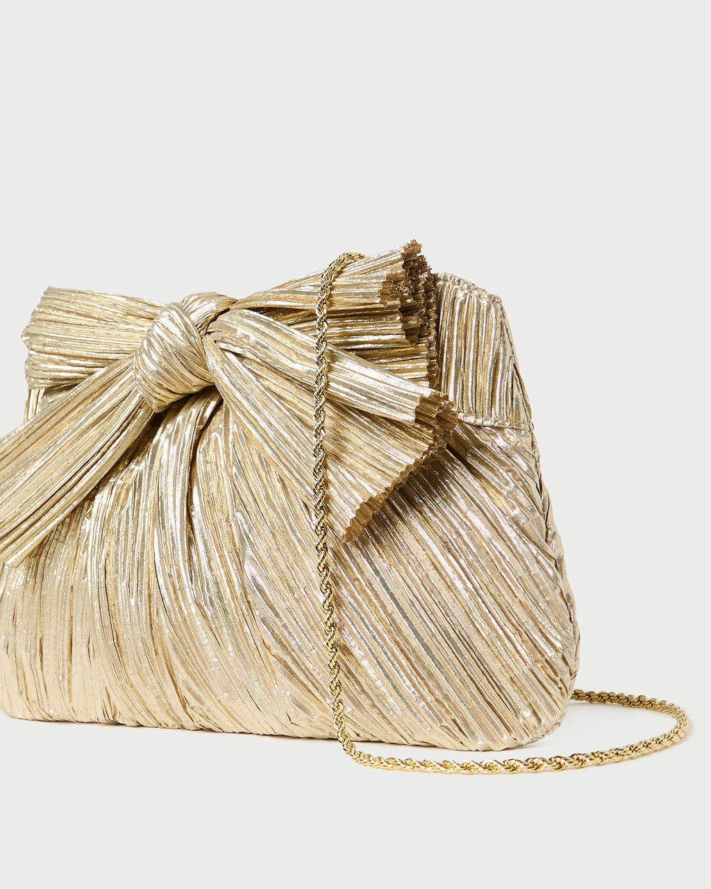 Rayne Gold Bow Clutch