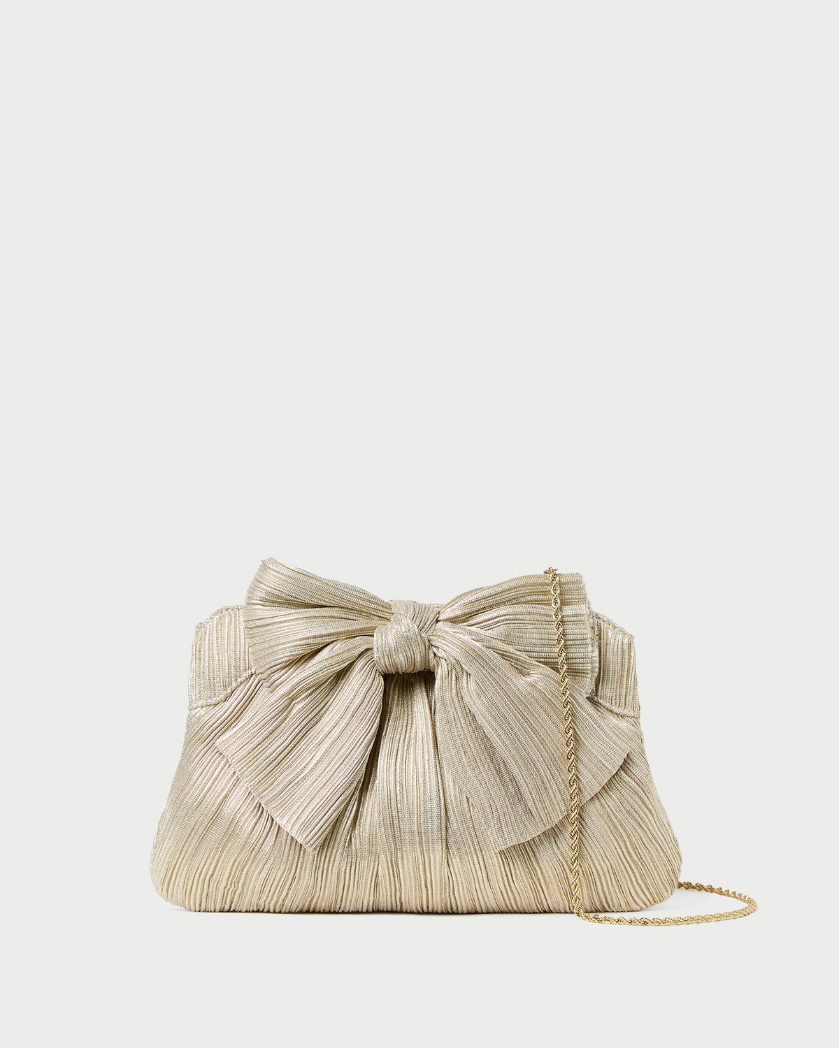 Rayne Platinum Bow Clutch