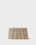 Serena Gold Diamanté Gathered Clutch
