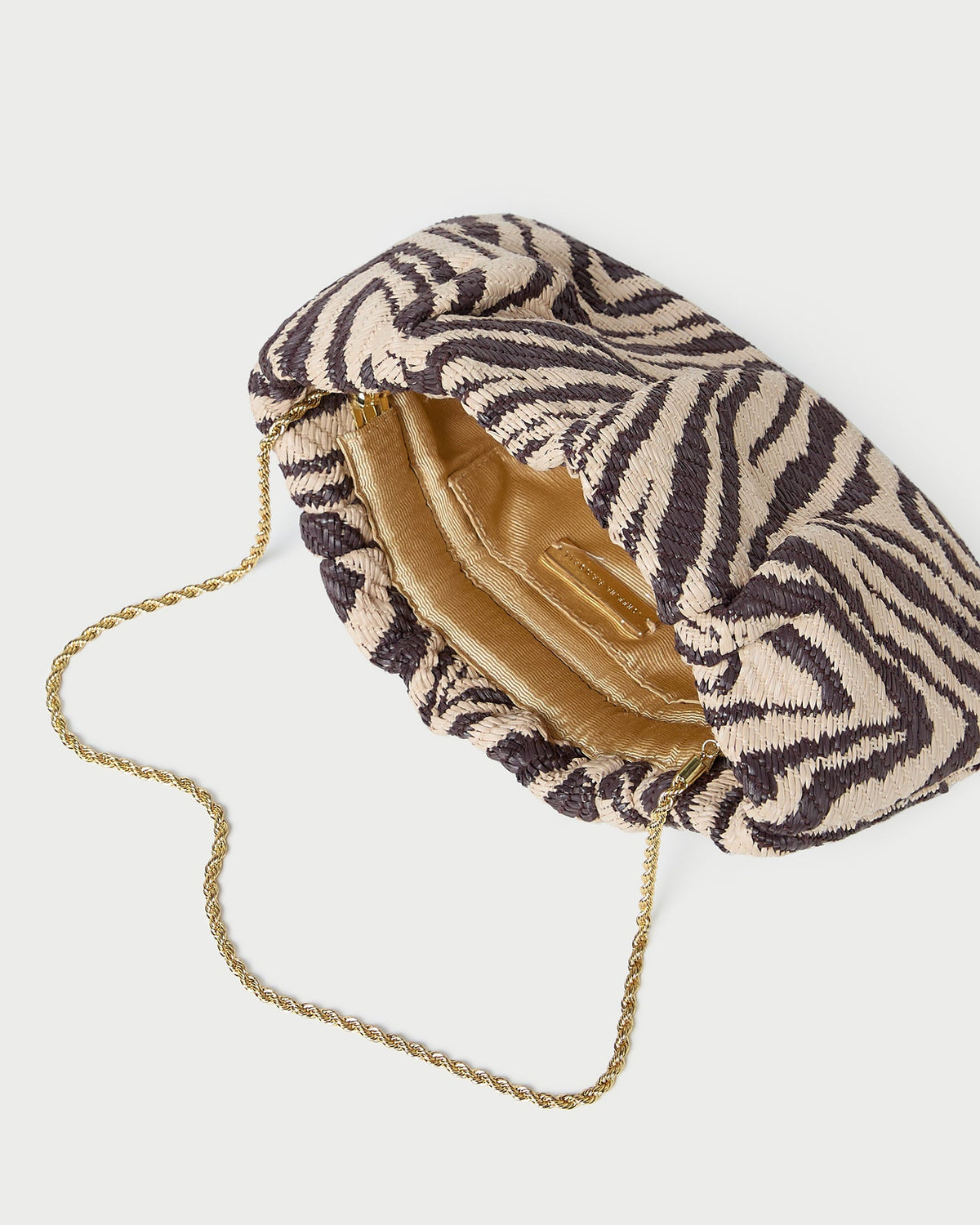 Serena Zebra Gathered Clutch