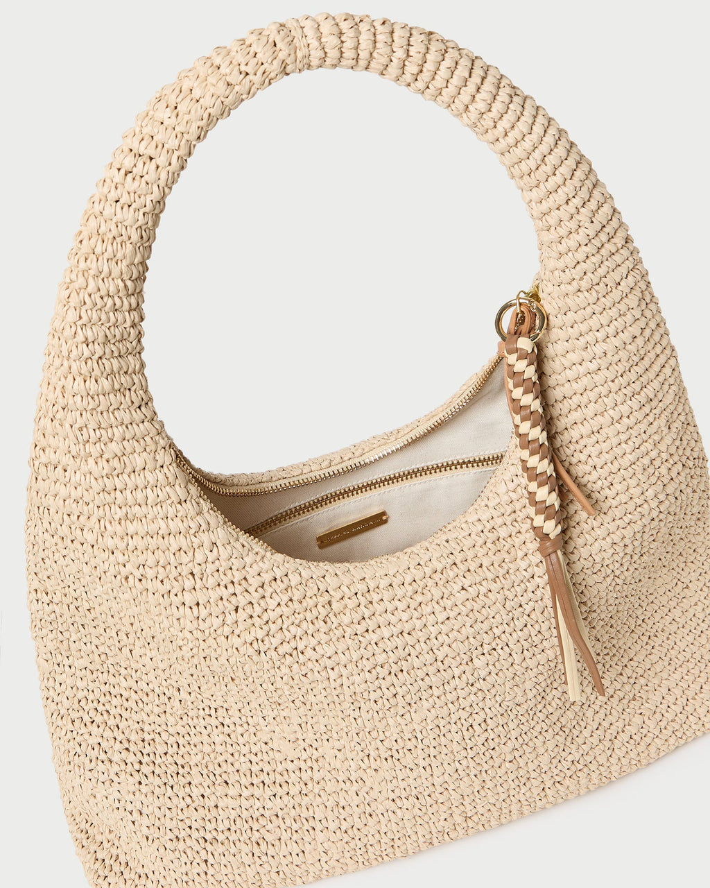 Willow Natural Woven Hobo Bag