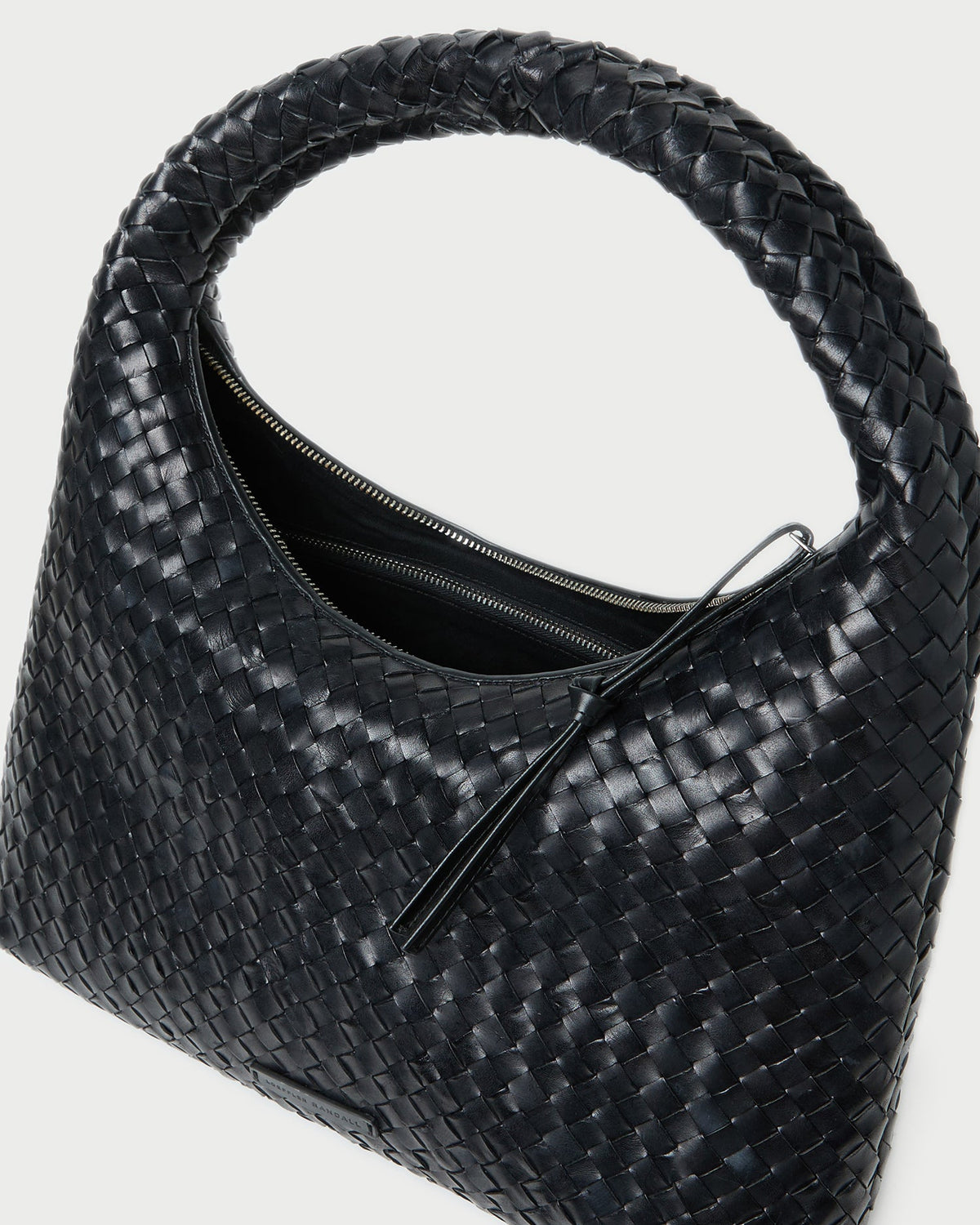 Willow Black Woven Hobo Bag