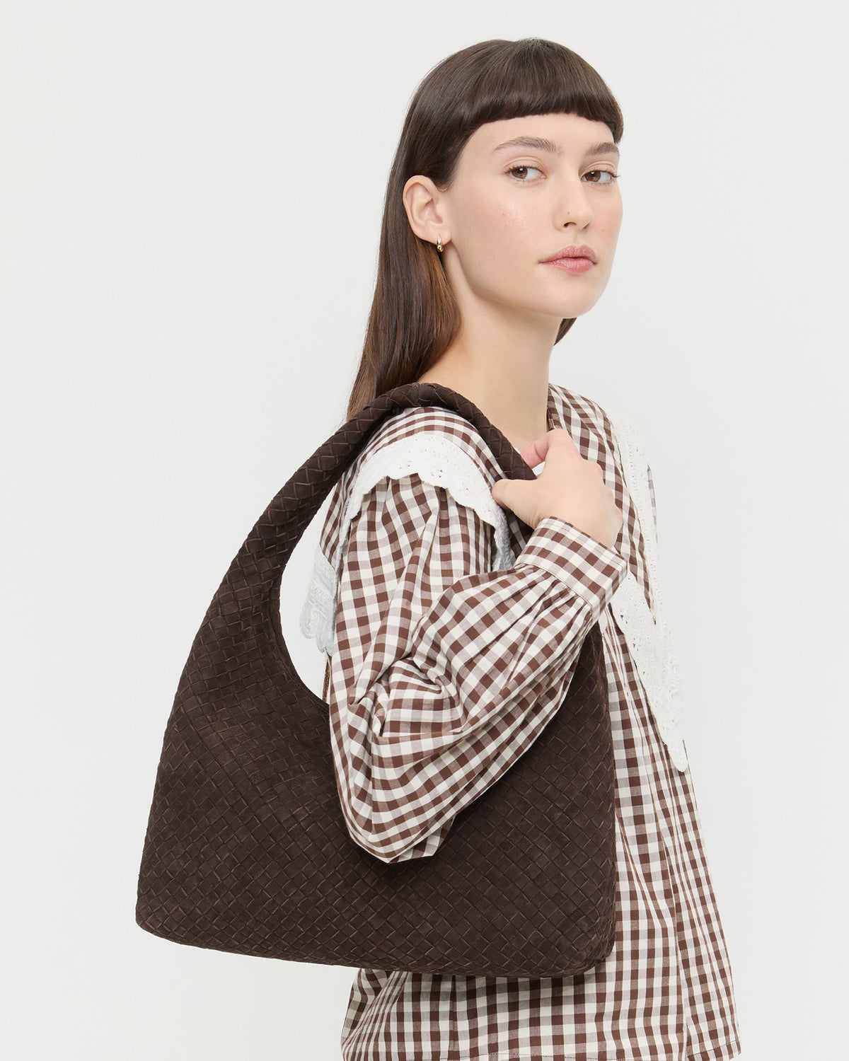 Willow Brown Suede Hobo Bag