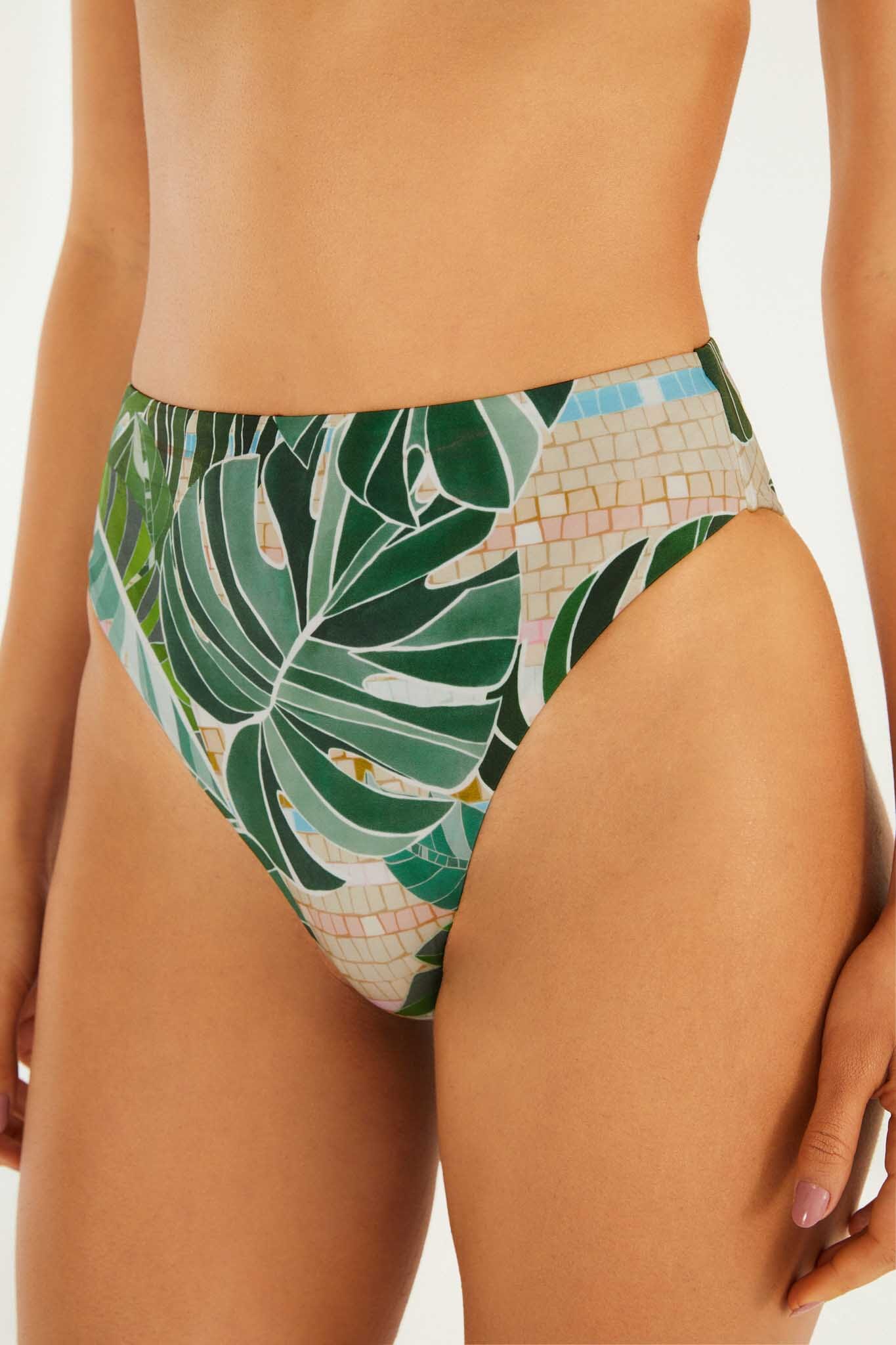 Mosaic Hot Pants Bikini Bottom